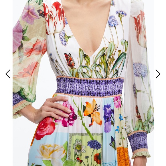 Alice + Olivia Bellami Floral Patchwork Maxi Dress size 0 - Picture 5 of 10